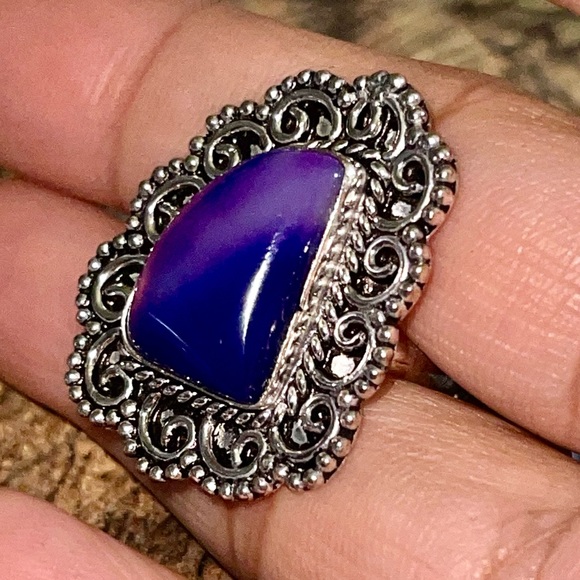 Botswana Agate Ring Size 7 1/4 - Picture 2 of 9